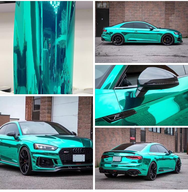 Teal Supercast Chrome Vinyl Wrap