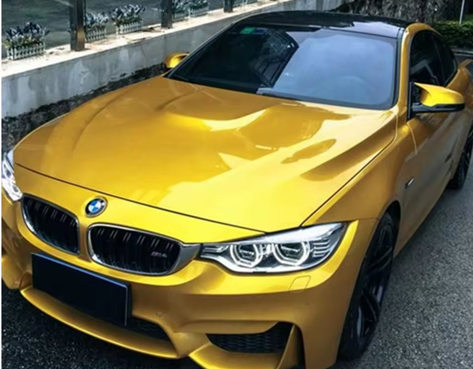 Full vinyl roll Car Wrap Pearl Gloss Glitter Satin Chrome Vinyl Sticker Decal Gold US