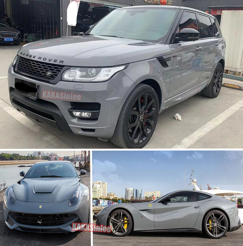 Glossy Metallic Grey Vinyl Chrome Wrap Sticker Bubble Free 5FT X 65 FT / Entire Car Wrap