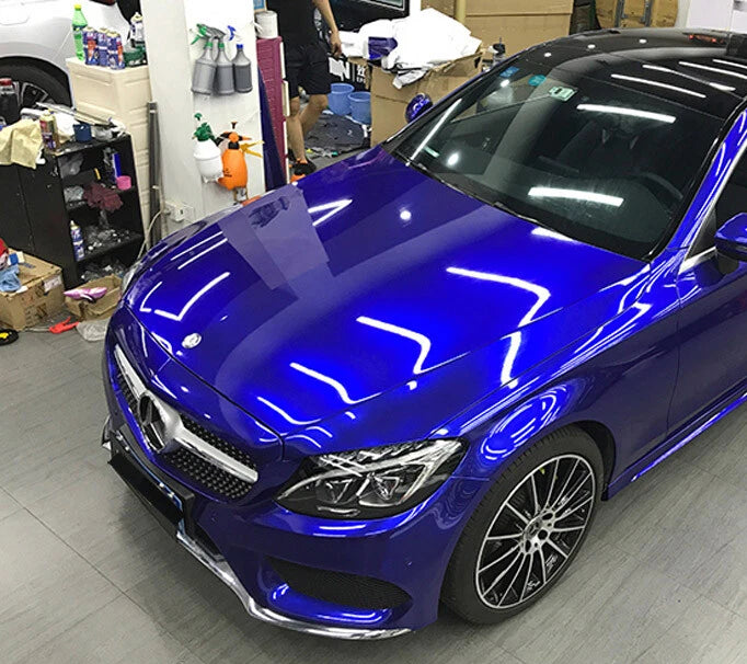 Full vinyl roll Car Wrap Pearl Gloss Sparkle Satin Chrome Vinyl Sticker Blueberry US