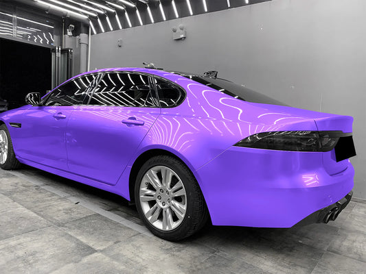 Highest quality glossy coral Purple Vinyl wrap Air bubble Free full roll