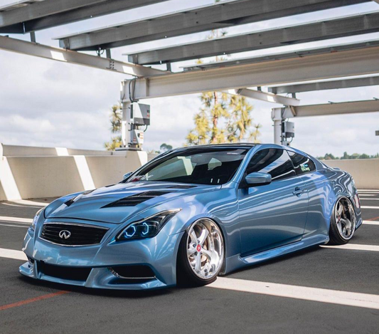 Glossy Metallic Blue Silver Vinyl Wrap