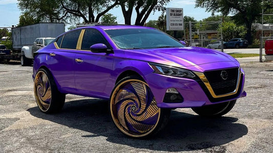 Highest quality glossy coral Purple full Vinyl wrap roll  Air bubble Free