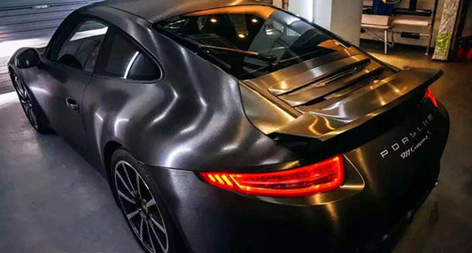 Black Brushed Aluminum Vinyl Film Wrap Air Bubble Free shipping