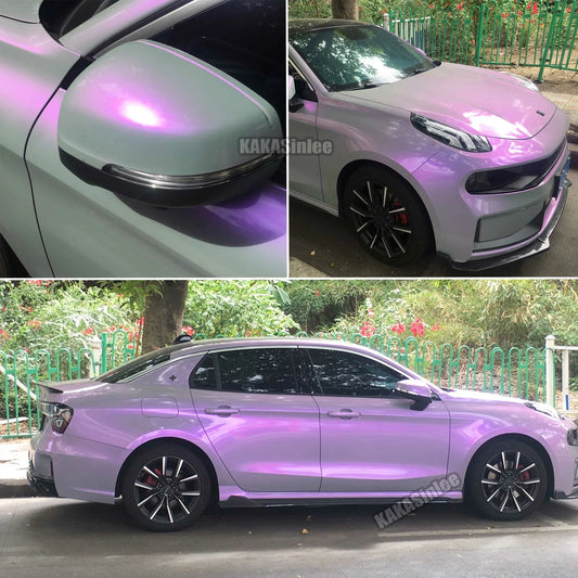 Full Car Wrap / Grey PUR Chameleon Pearl Metal Chrome Vinyl Sticker Stretch