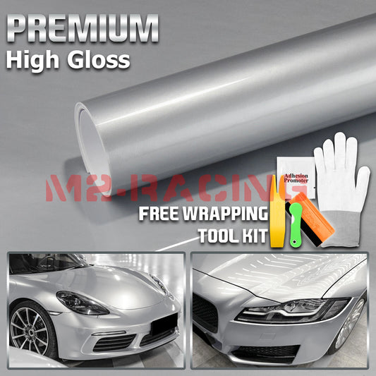 High Gloss Silver Glossy Car Vinyl Wrap