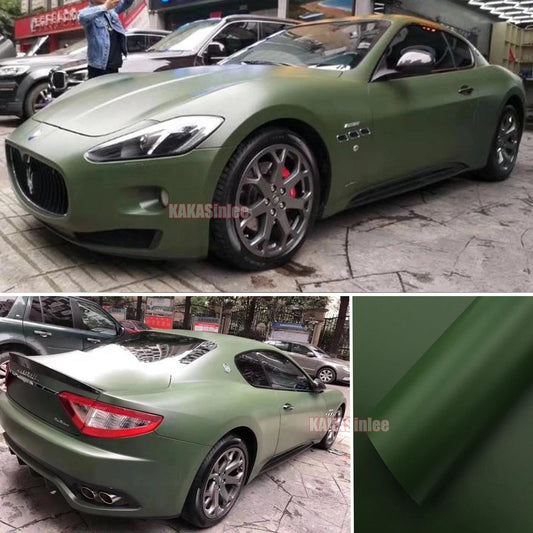 Flexible Matte Entire full Vinyl Wrap Satin Air Free - Green AX